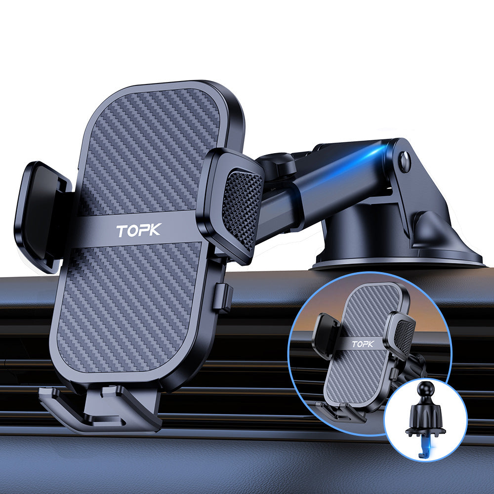 Premium D36-G Universal Auto Telefon Halter mit Haken Clip,Air Vent Auto Halterung,360° Rotation Handyhalterung