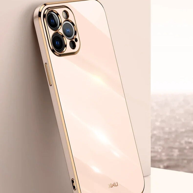 Hochwertiges einfarbiges Silikon Hülle, MagSafe, Abdeckung, | Apple iPhone 15/14/11/12/13 Pro Max/Mini Plus - Quadratische Beschichtung, Glänzend, Stoßfeste Schutzhülle - Phone Heaven Zone