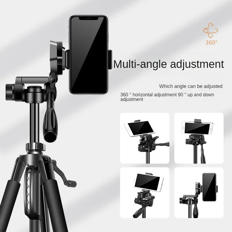 Professionelles Aluminium-Reisestativ, 140 cm für Videografie & Fotografie: Schnellplattenmontage, geeignet für Smartphones,
