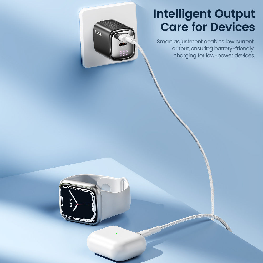 Premium Tech GaN USB Type C Charger 65W 45W PPS PD QC 4.0 | Fast Charger for Smartphones, Apple iPhone, Samsung, iOS & Android MacBook, Laptop, iPad, AirPods, Tablet, iOS