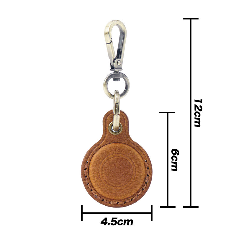 Hochwertiger Retro-Leder Schlüsselring für Apple Airtag Locator Tracker | Apple Airtag Armband Anti-Drop Schutzhülle