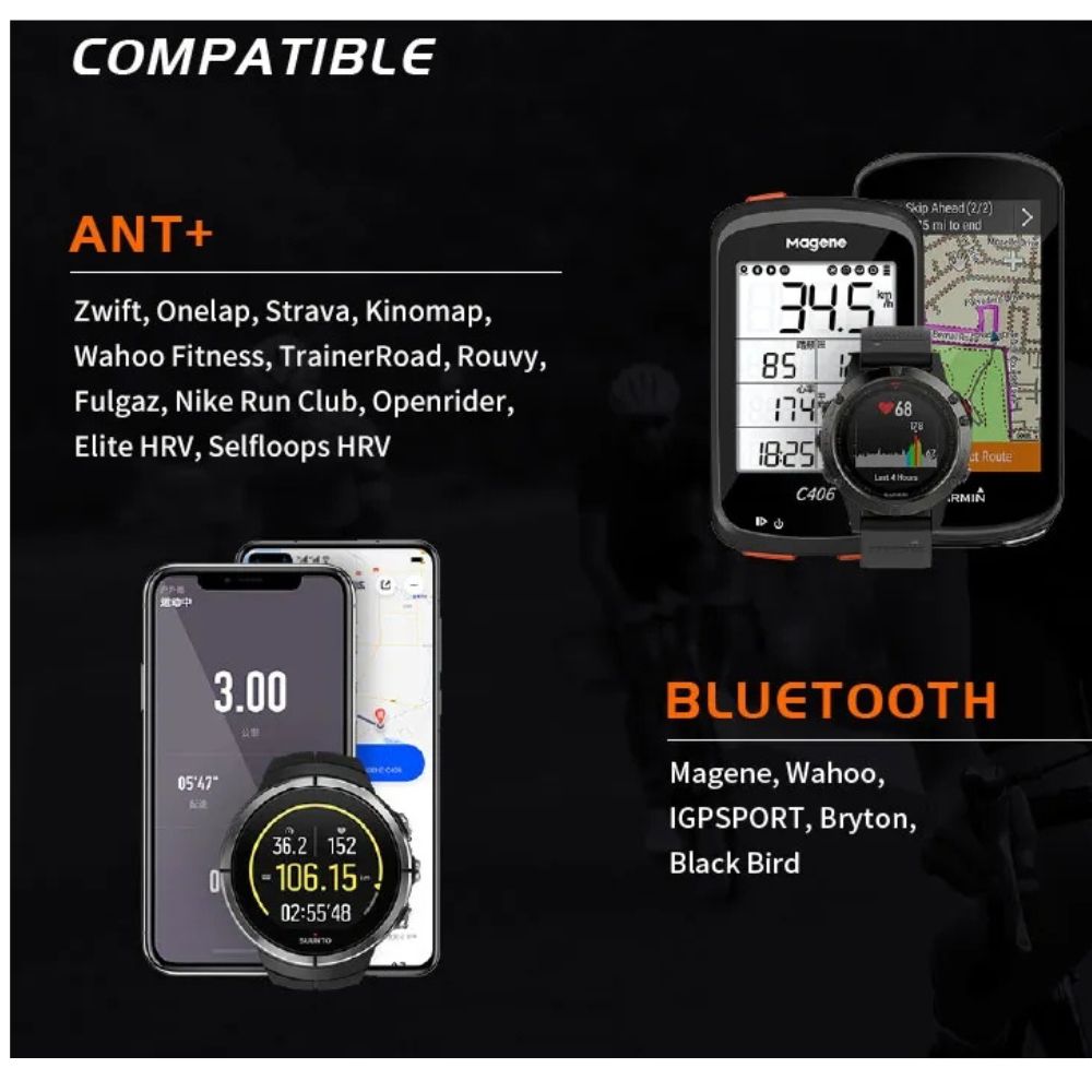 Hochwertiges H603 Herzfrequenz Monitor Brustgurt HRM Fitness Tracker Bluetooth ANT Sensor Gesundheits-App Kompatibel 