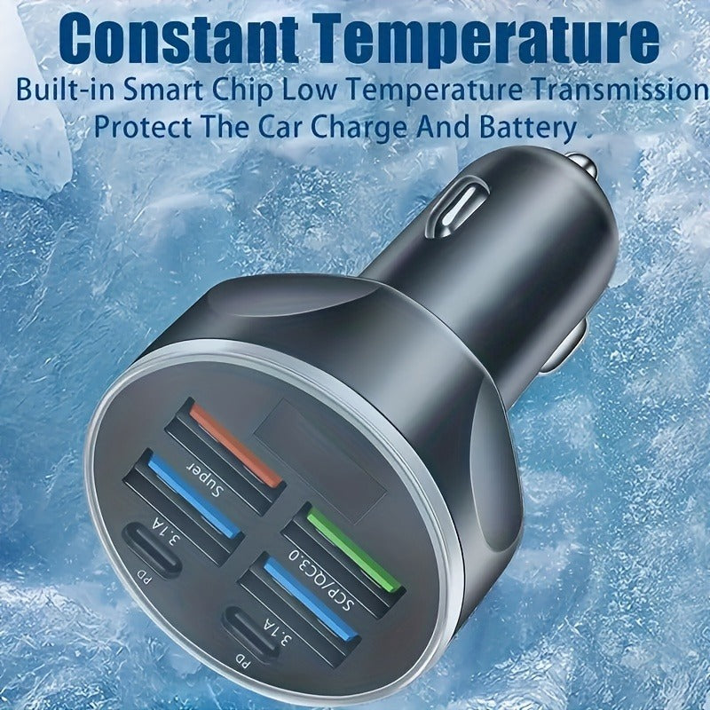 Transmetteur FM Bluetooth 5.2 haut de gamme, chargeur USB pour voiture, adaptateur FM/Aux, amplificateur de basses, station de recharge USB pour voiture à 3 ports