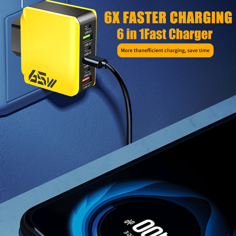 Premium 100W GaN USB Typ C Ladegerät Batterie PD QC Schnellladung 4.0 3.0, Typ C Schnellladung für Smartphones, Apple iPhone, Samsung, iOS & Android, Xiaomi, MacBook, Laptop