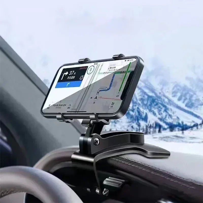 Premium 3-in-1 verstellbare Auto-Handyhalterung für Apple iPhone | Armaturenbrett, Rückspiegel & Sonnenblendenhalterung - Leicht 