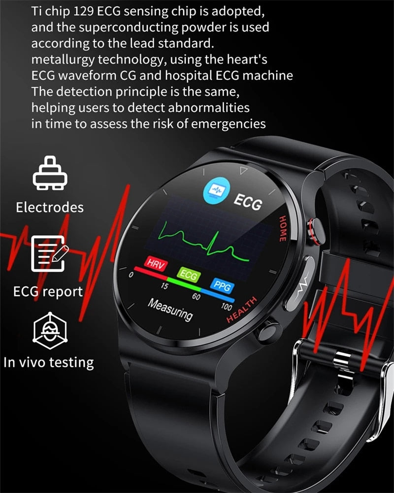 Premium Smartwatch für Männer | Uhr 4 Pro mit AMOLED HD Bildschirm Bluetooth Anruf, GPS Herzfrequenzmessung