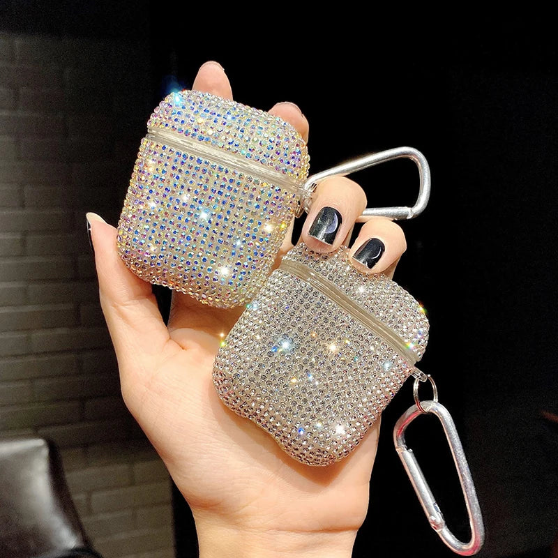 Étui de luxe 3D Bling Diamond pour Apple AirPods Pro et AirPods 1/2/3 - MagSafe Case Accessoires pour écouteurs Bluetooth sans fil