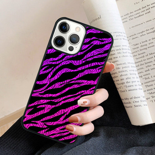 Premium Zebra-Muster Glitzer iPhone-Hülle | MagSafe-Case mit Rundumschutz & Kameralinsenschutz für Apple iPhone 16/16e, 15, 14, 13, 12 Pro Max, Pro, Plus & Mini Cover | Panzertasche & Stoßstangenabdeckung Handyhülle | Hochwertige Schutzhülle