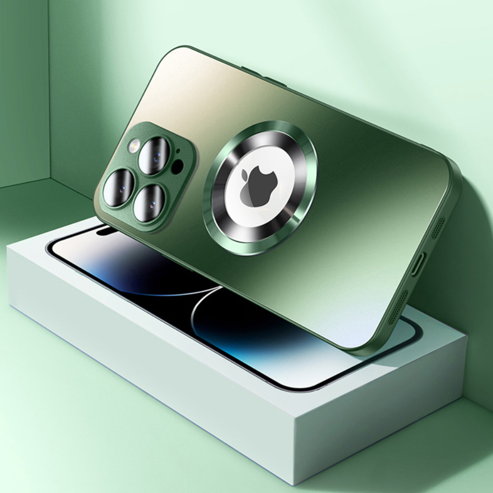Hochwertige Matte Magnetische iPhone-Hülle mit MagSafe Case für Apple iPhone 16/15/14/13/12 Pro Max Plus Mini | Glasobjektiv-Kameraschutzabdeckung, Panzer-Schutzhülle, Stoßfest und Stilvolle Handyhülle | Tasche in limitierter Auflage
