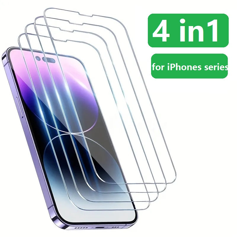 Premium Ultra-Klare Panzerglas Displayschutzfolie & Kamera Schutz für Apple iPhone – 9H Gehärtetes Glas, Blasenfrei,