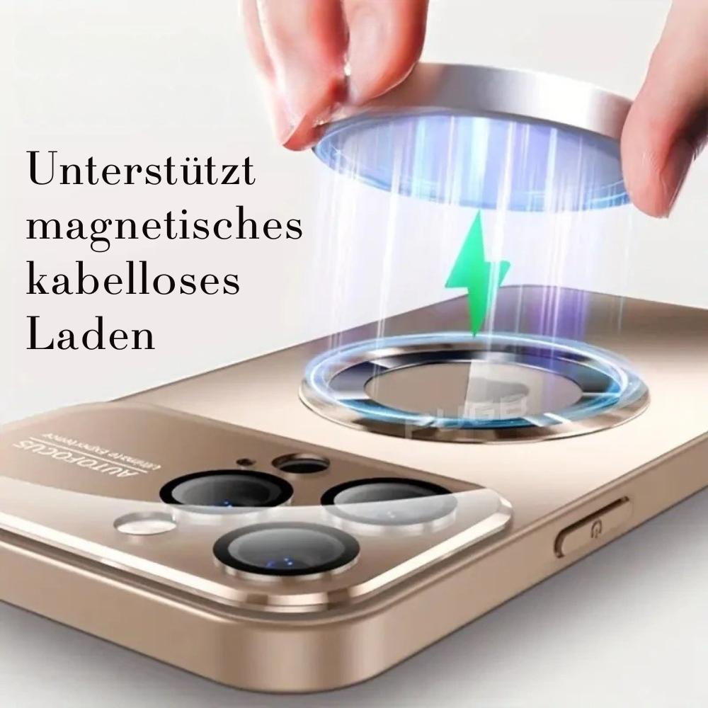 Luxus Matte Magnetische iPhone-Hülle mit Glaslinsen-Kameraschutz | Stoßfeste Tasche & MagSafe Case | Panzer-Schutzhülle für Apple iPhone 17/17 Air, 16/16e, 15, 14, 13 Pro Max Plus  | Handyhülle in limitierter Auflage