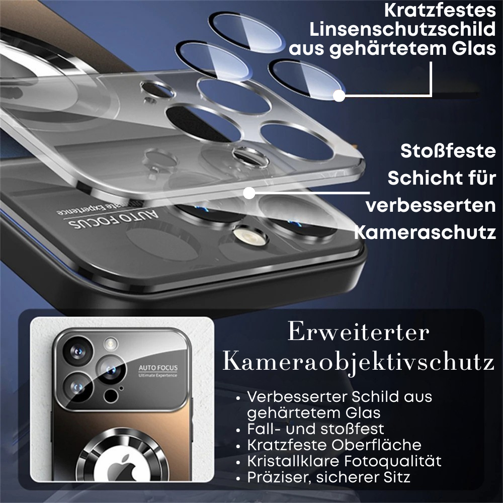 Luxus Matte Magnetische iPhone-Hülle mit Glaslinsen-Kameraschutz | Stoßfeste Tasche & MagSafe Case | Panzer-Schutzhülle für Apple iPhone 17/17 Air, 16/16e, 15, 14, 13 Pro Max Plus  | Handyhülle in limitierter Auflage