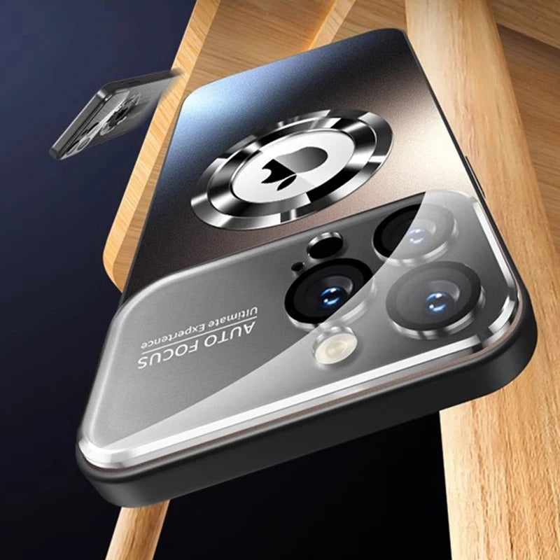 Luxus Matte Magnetische iPhone-Hülle mit Glaslinsen-Kameraschutz | Stoßfeste Tasche & MagSafe Case | Panzer-Schutzhülle für Apple iPhone 17/17 Air, 16/16e, 15, 14, 13 Pro Max Plus  | Handyhülle in limitierter Auflage