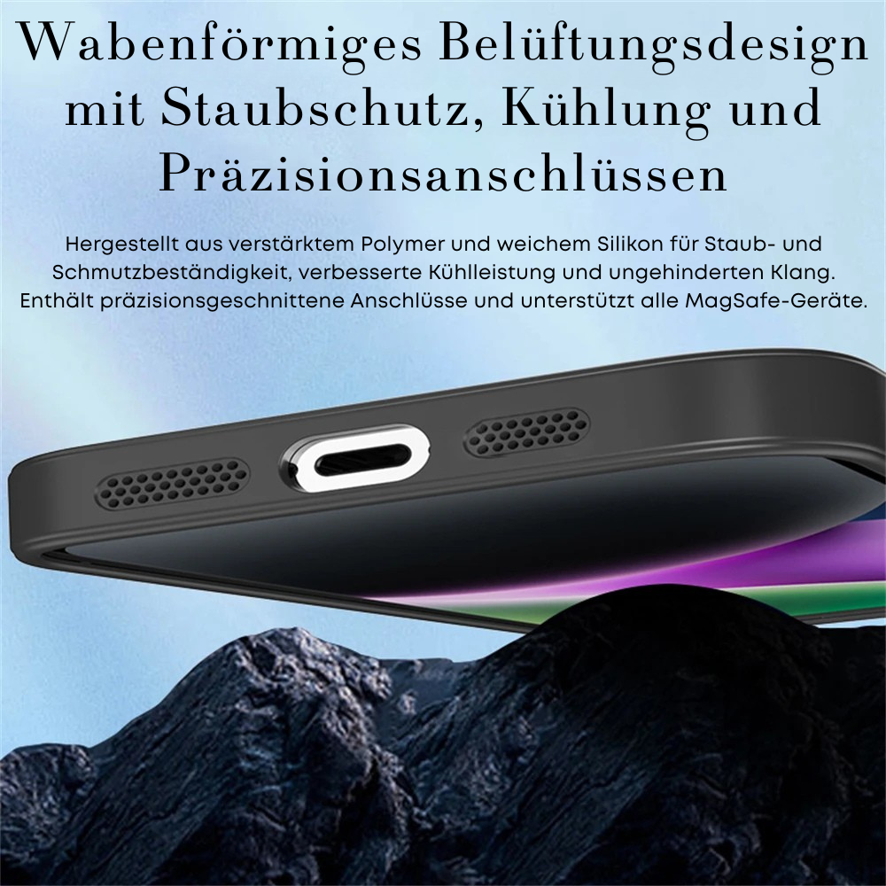 Luxus Matte Magnetische iPhone-Hülle mit Glaslinsen-Kameraschutz | Stoßfeste Tasche & MagSafe Case | Panzer-Schutzhülle für Apple iPhone 17/17 Air, 16/16e, 15, 14, 13 Pro Max Plus  | Handyhülle in limitierter Auflage
