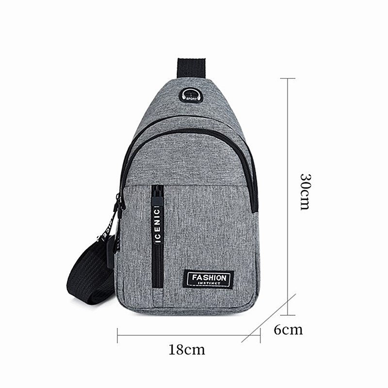 Hochwertige Neue Multifunktions-Brusttasche 2024: Herrenmode Trend aus Oxford Stoff, koreanischer Stil, Lässig und Wasserdicht - Phone Heaven Zone