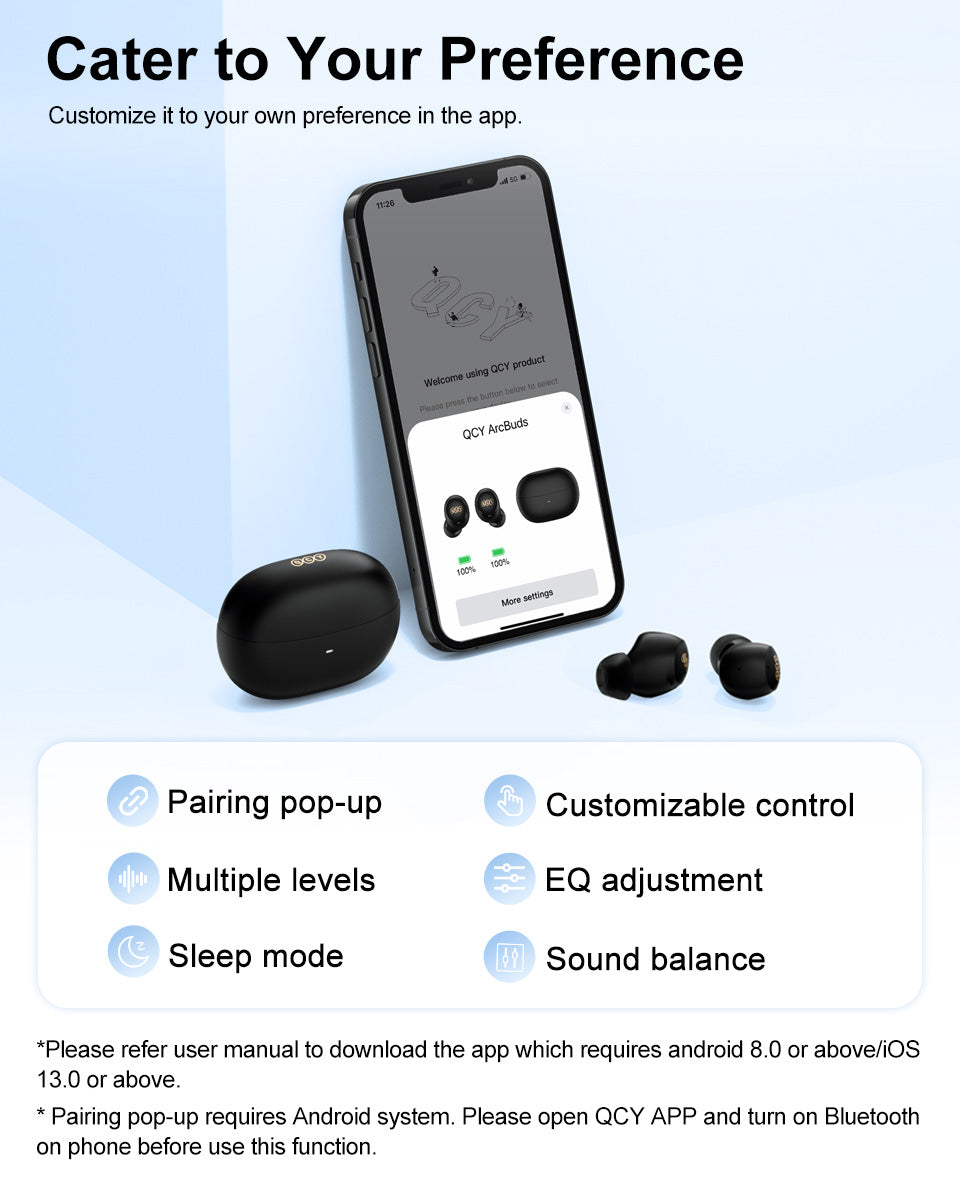 Hochwertige Drahtlose Kopfhörer mit 40dB Geräuschunterdrückung, TWS Ohrhörer, 6 Mikrofone, AI HD Anruf, Bluetooth 5.0, HiFi,