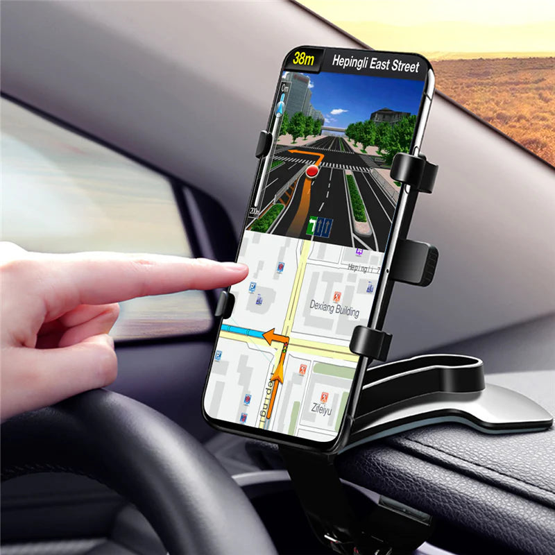 Premium 3-in-1 verstellbare Auto-Handyhalterung für Apple iPhone | Armaturenbrett, Rückspiegel & Sonnenblendenhalterung - Leicht 