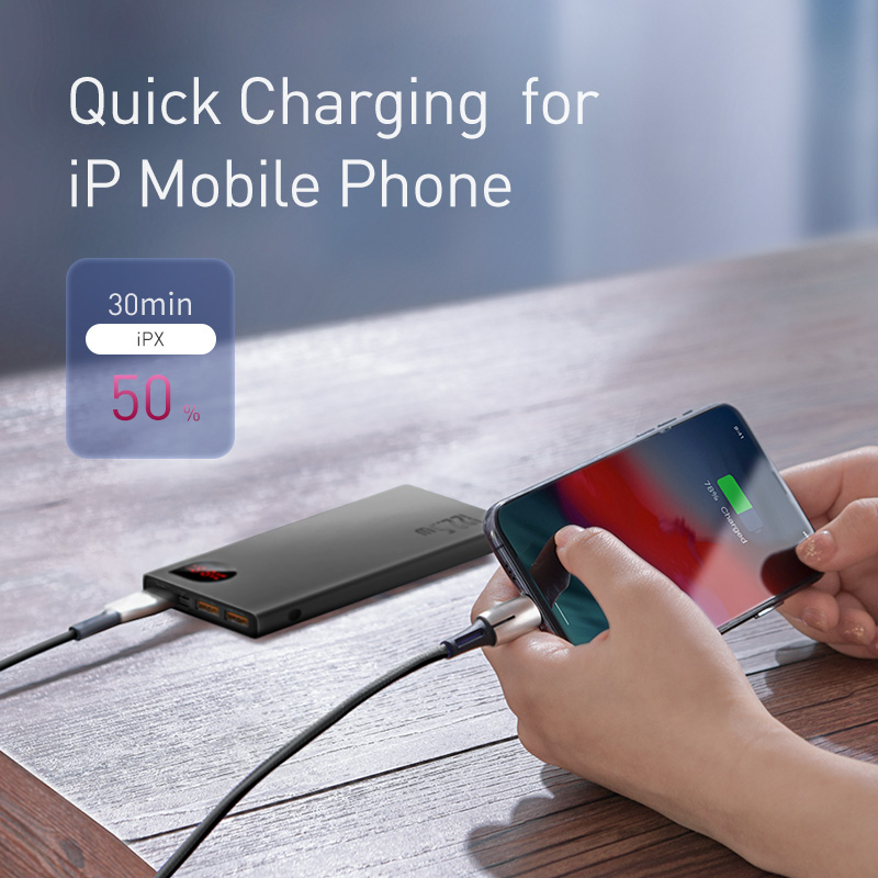 Premium Power Bank 10000mAh mit 22,5 W PD Schnellladegerät – Tragbares Ladegerät fürSmartphones, Apple iPhone, Samsung, iOS & Android AirPods, Earbuds, Android, Samsung, Xiaomi