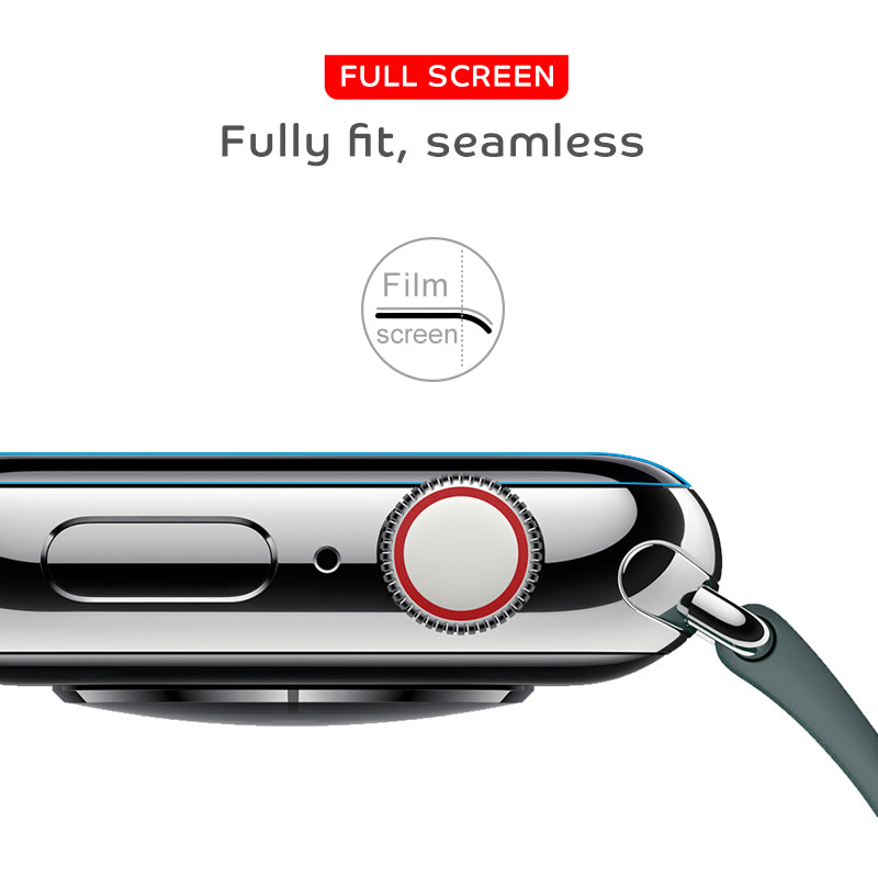 Premium Soft Hydrogel Displayschutzfolie für Apple Watch 10/9/8/7/6/5/4/3/2/1 & Ultra 2/1, SE: 2024, 2023, 2022, 2021, 2020,