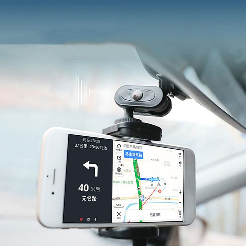 Premium 3-in-1 verstellbare Auto-Handyhalterung für Apple iPhone | Armaturenbrett, Rückspiegel & Sonnenblendenhalterung - Leicht 