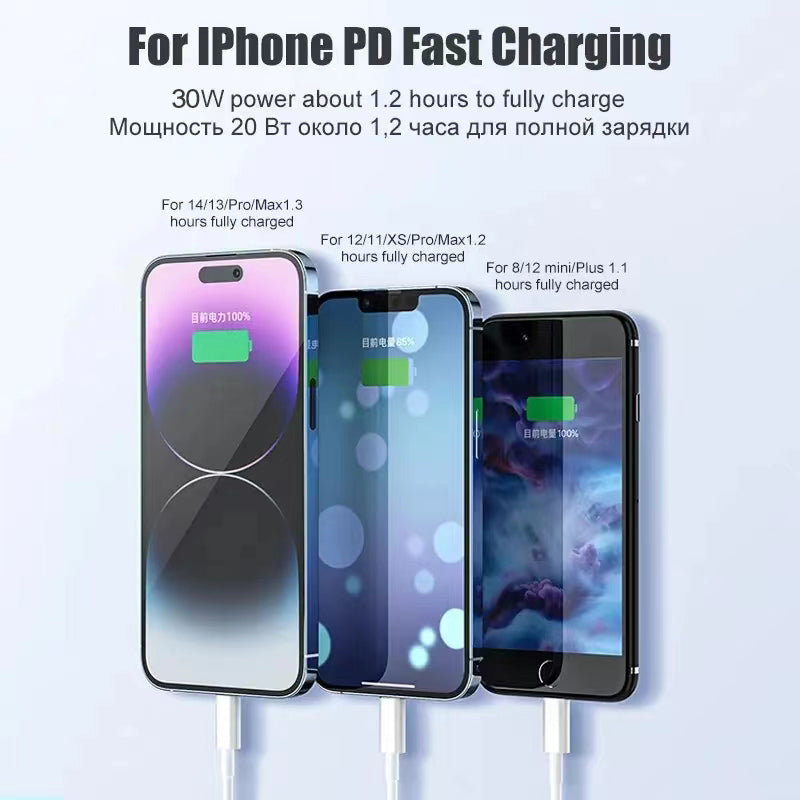 Hochwertiges USB Typ C PD 20W Kabel für Apple iPhone SE 15 14 13 12 11 Pro Max Plus Mini X XS 8 | Prämie Schnelle USB C Kabel