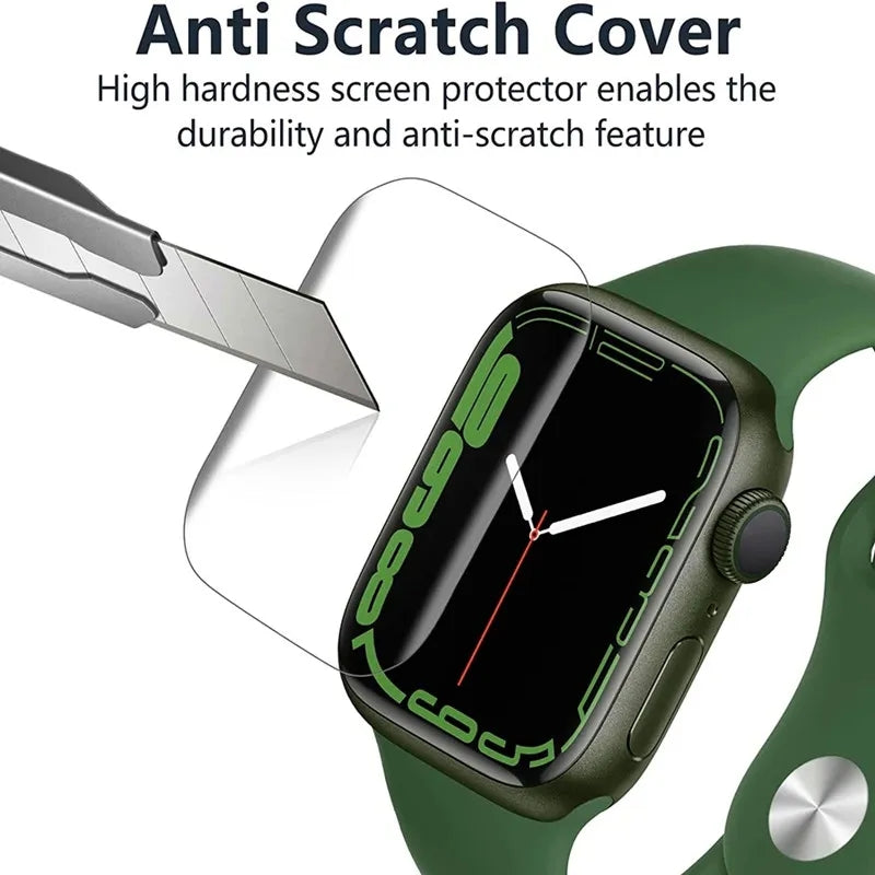 Premium Soft Hydrogel Displayschutzfolie für Apple Watch 10/9/8/7/6/5/4/3/2/1 & Ultra 2/1, SE: 2024, 2023, 2022, 2021, 2020,