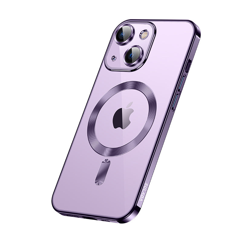 Luxus Ultra-Dünne iPhone Hülle mit MagSafe: 360° Vollschutz aus Metall und Glas, Magnetische Adsorption | Stoßfest mit Glasobjektiv-Kameraschutz, Panzer-Schutzhülle | Stilvolle Handyhülle Apple iPhone 16/16e, 15, 14, 13, 12 Pro Max, Pro, Plus, Mini Cover