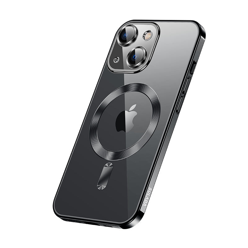 Luxus Ultra-Dünne iPhone Hülle mit MagSafe: 360° Vollschutz aus Metall und Glas, Magnetische Adsorption | Stoßfest mit Glasobjektiv-Kameraschutz, Panzer-Schutzhülle | Stilvolle Handyhülle Apple iPhone 16/16e, 15, 14, 13, 12 Pro Max, Pro, Plus, Mini Cover