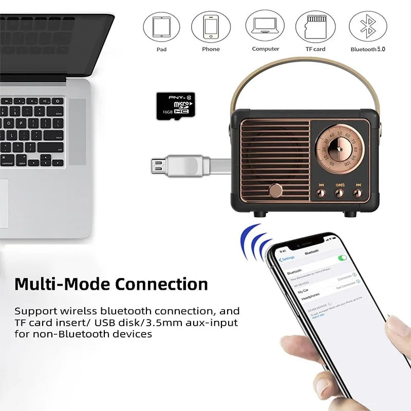 Hochwertiges HM11 Tragbarer Bluetooth-Lautsprecher Drahtloser Bass-Subwoofer Wasserdicht für Outdoor-Auto-Stereo-Lautsprecher