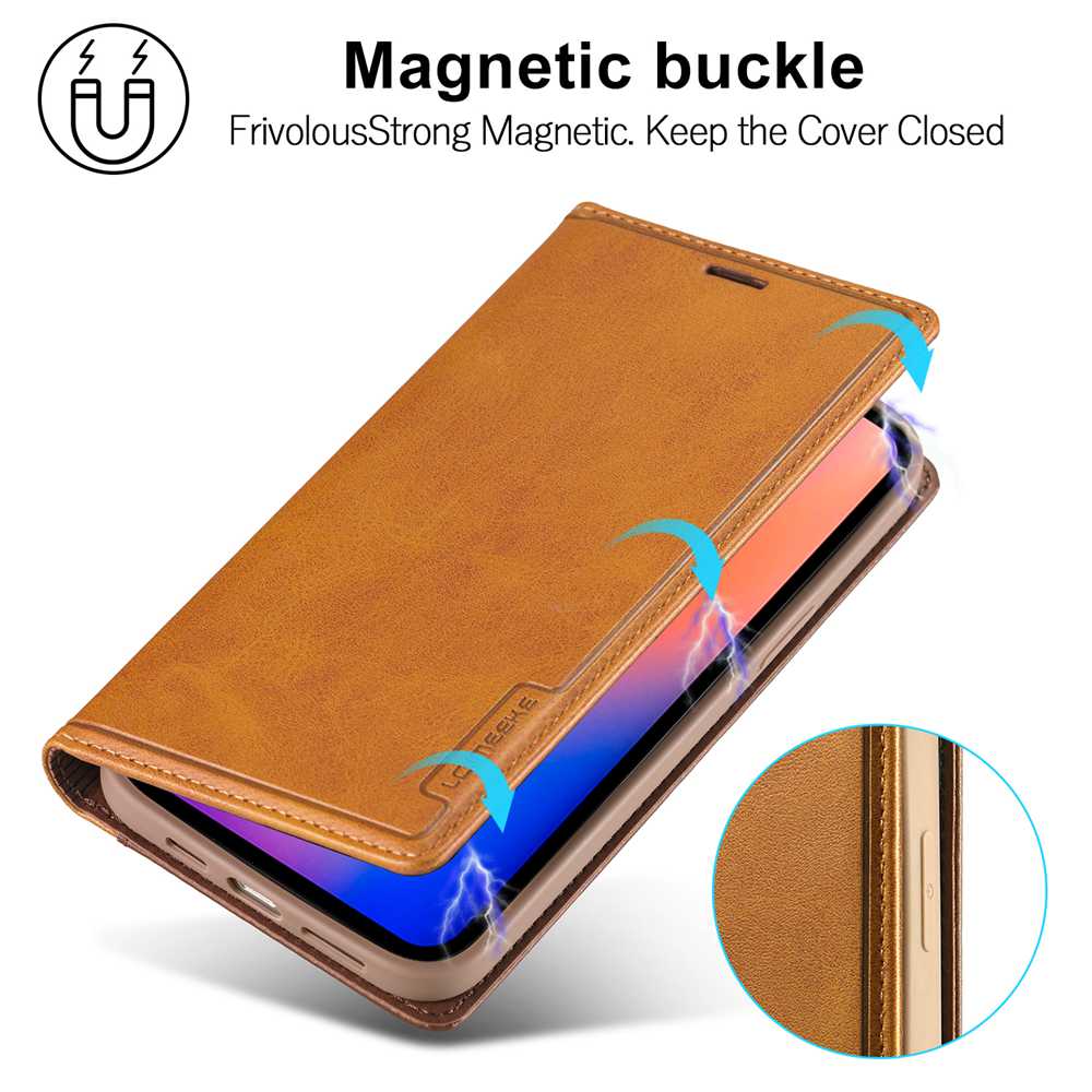 High-Quality Leather Flip Cover Wallet with Magnetic Closure and SIM Card Slot iPhone Case | MagSafe Compatible with Full Protection and Camera Lens Cover for Apple iPhone 16/15/14/13/12 Pro Max Plus Mini | Armor Phone Case Wallet Protective Cover