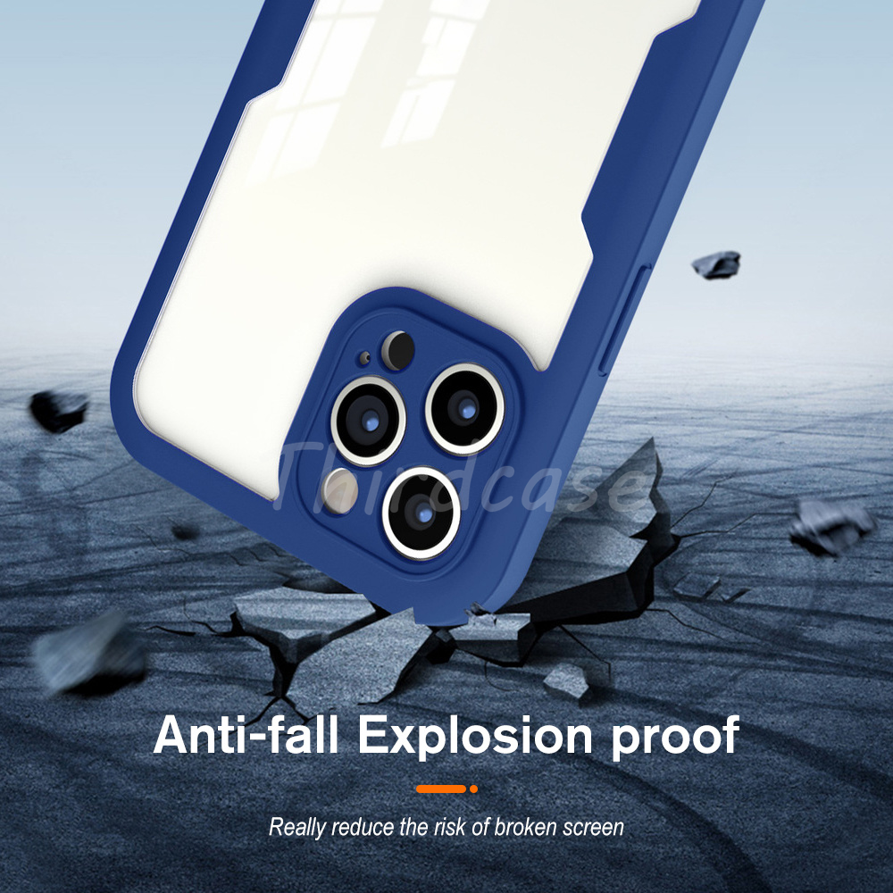 Hochwertige Transparente 360 Grad Silikon-Schutz iPhone Hülle mit MagSafe | Rundumschutz und Kameralinsenschutz für Apple iPhone 16/16e, 15, 14, 13, 12 Pro Max, Pro, Plus & Mini Cover | Panzertasche und Stoßstangenabdeckung | Hochwertige Handyhülle