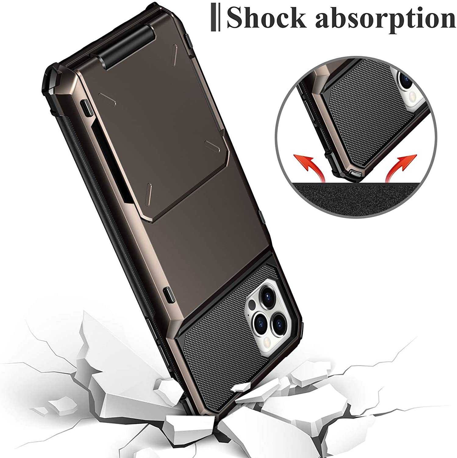 High-Quality Wallet with 4 Card Slots and Credit Card Holder Cover iPhone Case | MagSafe Case with 360-Degree Protection and Camera Lens Cover for Apple iPhone 16/15/14/13/12 Pro Max, Plus Mini | Armor Phone Case | Premium Wallet Protective Cover