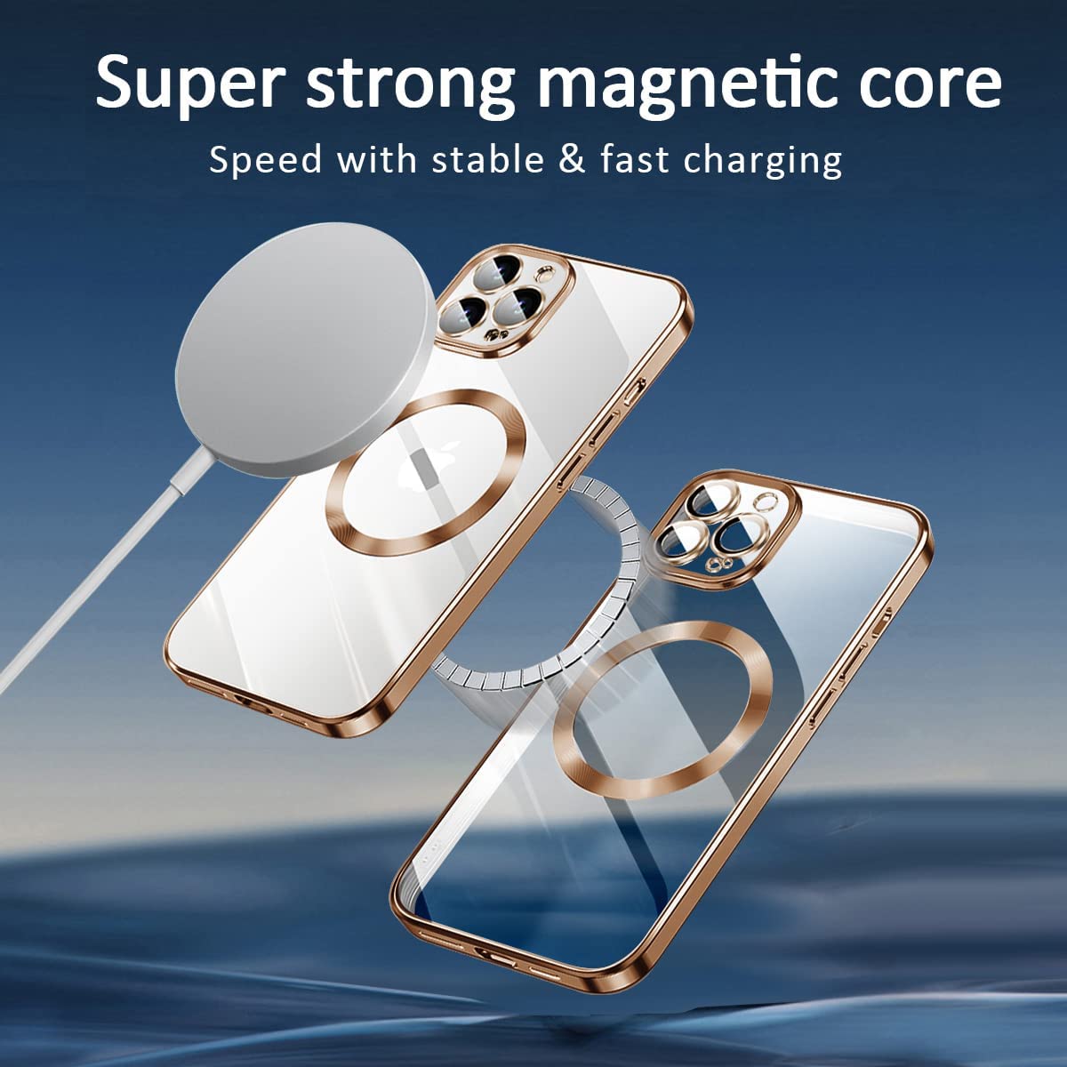 Luxus Ultra-Dünne iPhone Hülle mit MagSafe: 360° Vollschutz aus Metall und Glas, Magnetische Adsorption | Stoßfest mit Glasobjektiv-Kameraschutz, Panzer-Schutzhülle | Stilvolle Handyhülle Apple iPhone 16/16e, 15, 14, 13, 12 Pro Max, Pro, Plus, Mini Cover