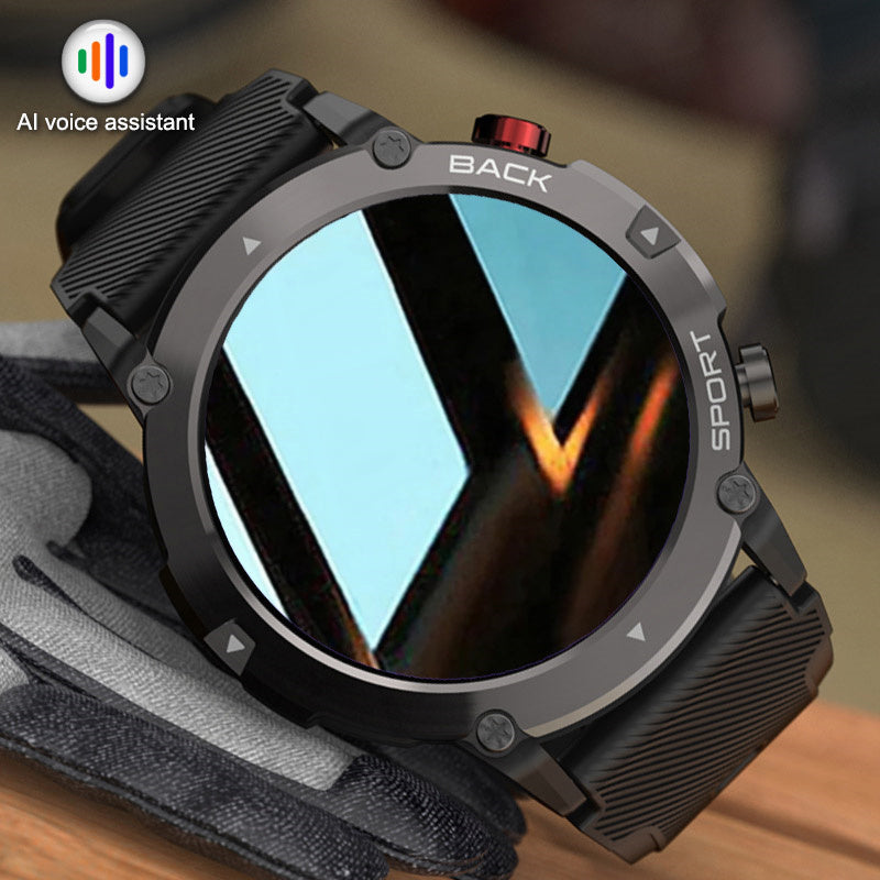 Nouvelle montre intelligente haut de gamme 400 mAh pour l'extérieur avec boussole, positionnement | Contrôle d'accès NFC, montre intelligente étanche IP68, fitness et santé pour hommes