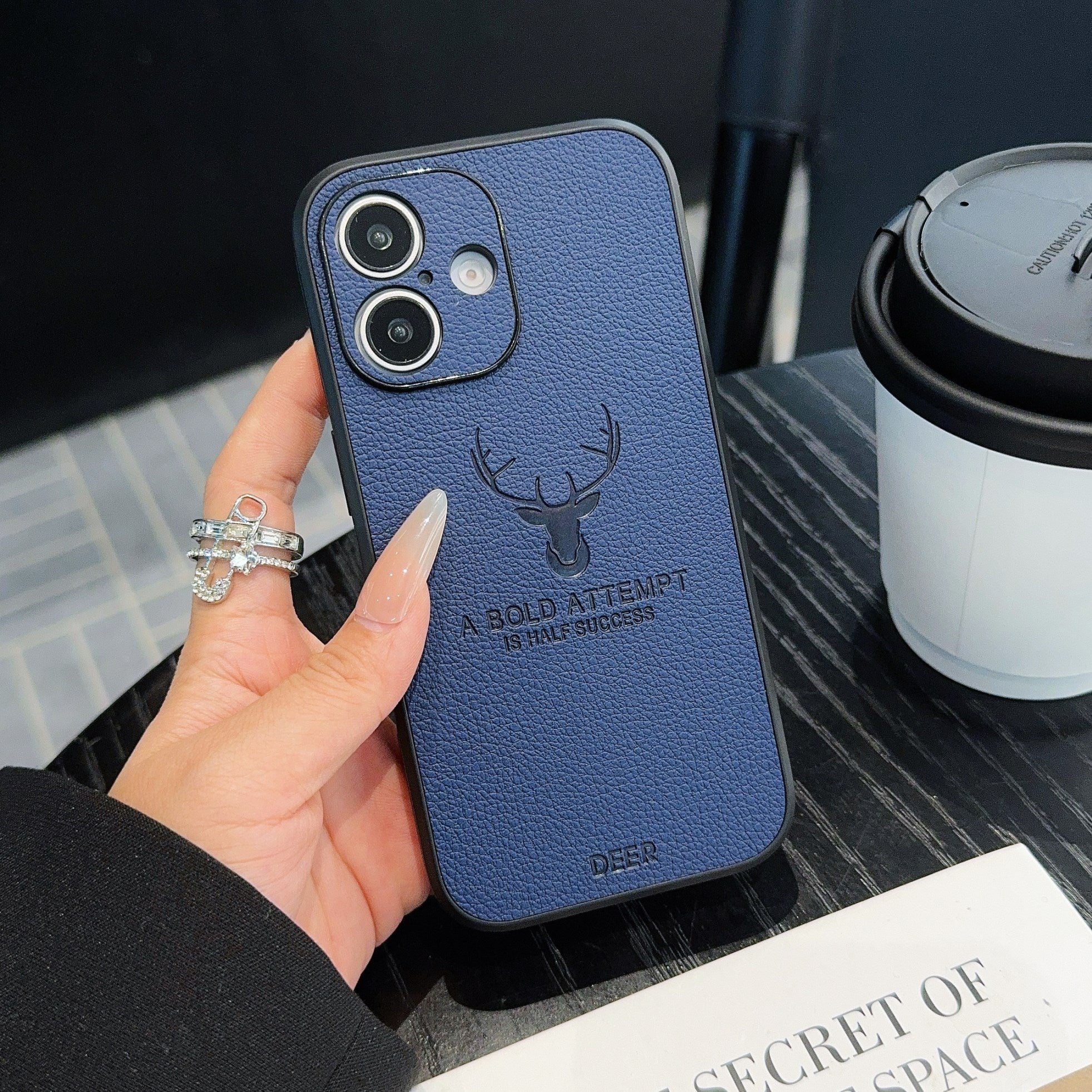 Premium Deer Leather Texture Ultra-Thin iPhone Case | MagSafe Case with All-Around Protection and Camera Lens Protection for Apple iPhone 16/15/14/13/12 Pro Max, Plus, Mini | Armor Phone Case
