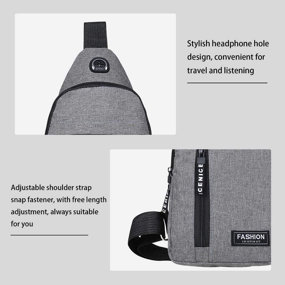 Hochwertige Neue Multifunktions-Brusttasche 2024: Herrenmode Trend aus Oxford Stoff, koreanischer Stil, Lässig und Wasserdicht - Phone Heaven Zone