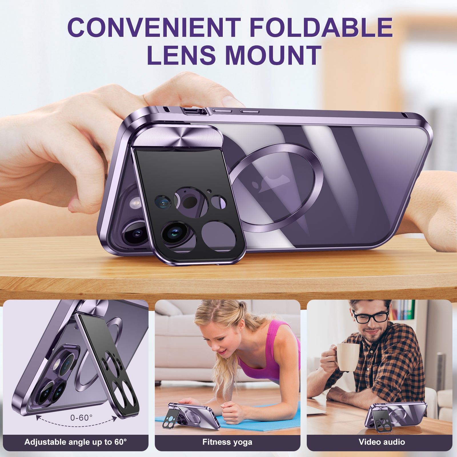 3 in 1 Wireless Fast Magnetic MagSafe Charging Station | Wireless Charging Station Fast Docking Charger for Smartphones, Apple iPhone, Samsung, iOS & Android, Watch & AirPods