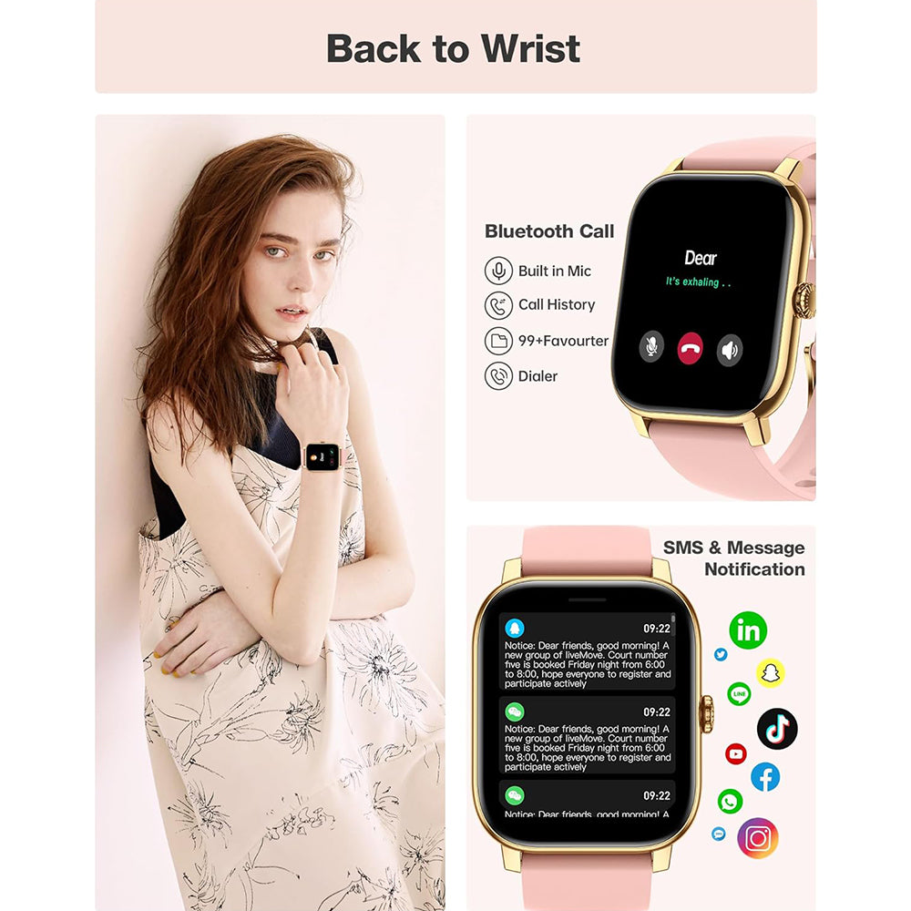 Premium Smartwatch Unisex – Fitness Watch with AI, Voice Calls, ECG, Blood Glucose Monitoring, Health Tracking, IP68 Waterproof, Step Counter, Heart Rate & Sleep Monitor, Notifications & Voice Assistant – For Women & Men