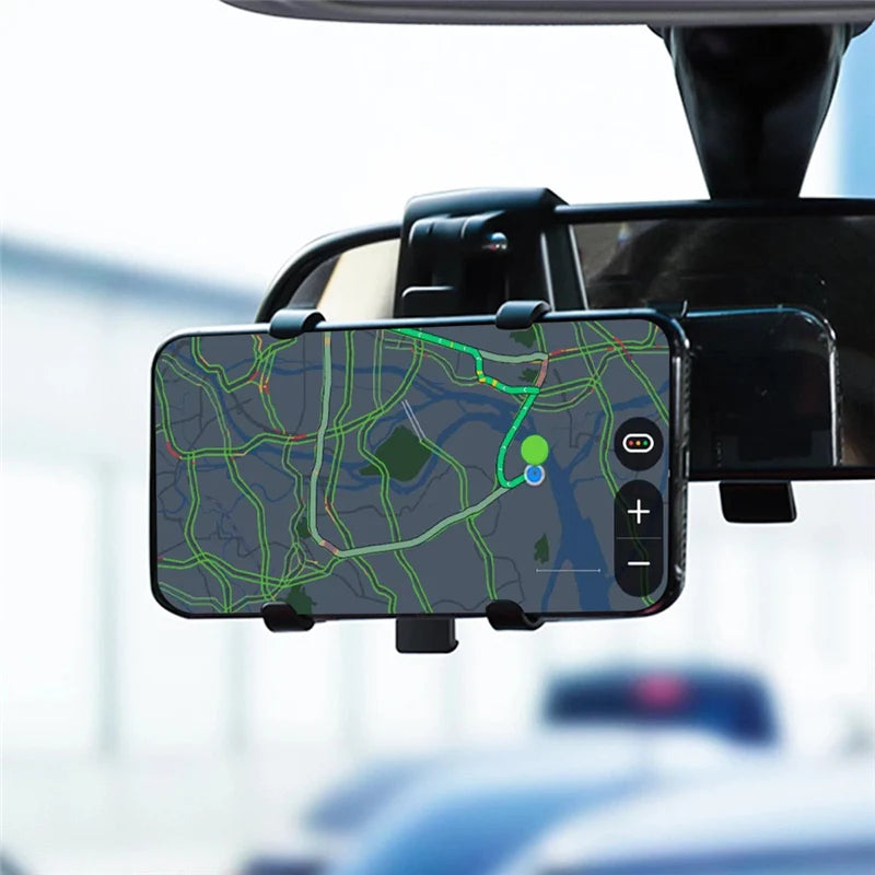 Premium 3-in-1 verstellbare Auto-Handyhalterung für Apple iPhone | Armaturenbrett, Rückspiegel & Sonnenblendenhalterung - Leicht 