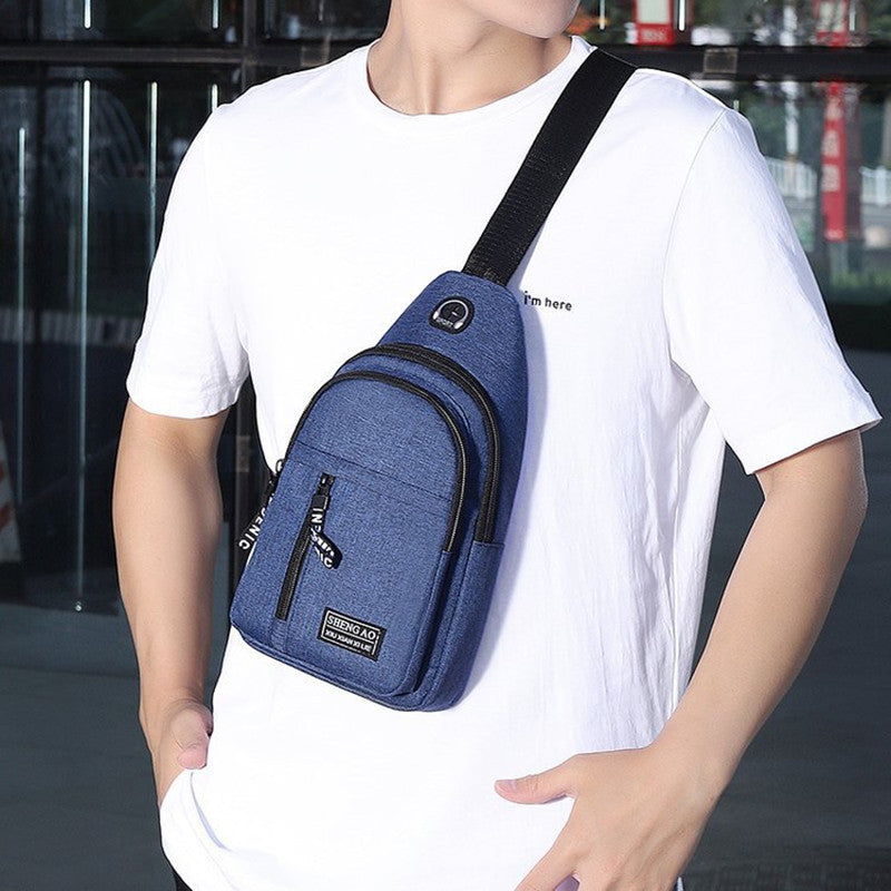 Hochwertige Neue Multifunktions-Brusttasche 2024: Herrenmode Trend aus Oxford Stoff, koreanischer Stil, Lässig und Wasserdicht - Phone Heaven Zone
